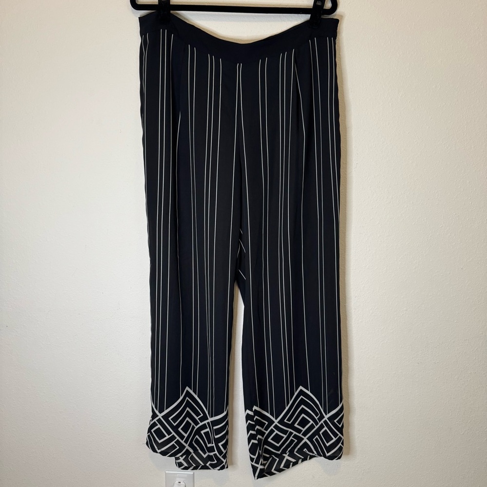 Michael Kors BOHO Wide Leg Sheer Pants Women’s Size 12 EUC